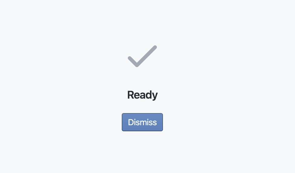 The ready screen