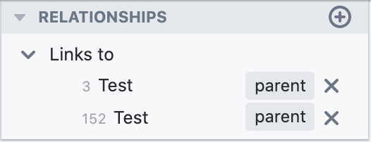 Relationships panel screenshot